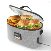 便攜式烤箱 12V 汽車食物加熱器個人迷你烤箱,帶數字顯示溫度預設 8L 電動汽車加熱午餐盒,適用於公路旅行露營野餐在旅