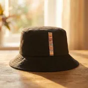 【HOTAI購】【PAUL SMITH】羊絨混紡羊毛彩條飾邊漁夫帽(黑x多色條紋)