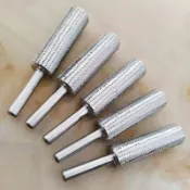 #特惠好物#木工電動旋轉銼刀木銼電磨手工木挫中齒細齒粗搓刀茶盤打磨頭6mm