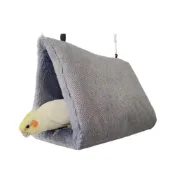 (店+)【YOYO 悠悠水族】鳥用保暖吊床_灰色大號鳥用品、鳥玩具、鸚鵡用品、鸚鵡玩具、鳥窩