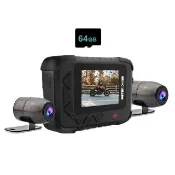 【勝利者】五代 機車雙鏡頭行車紀錄器 SONY鏡頭 1080P雙錄 全機防水(贈64G)