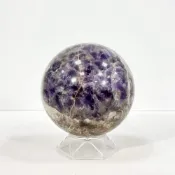 (店+)【御古齋】天然 夢幻紫晶球 虎牙紫水晶 水晶球 風水球 聚氣開運 激發智慧 助思考 原礦擺件 附座 0225