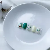 濃濃的奶油酪梨 指甲貼片/凝膠指甲/訂製美甲貼片NA 10