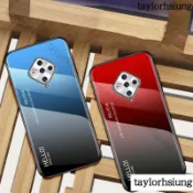Vivo X50E Y02S V1930 X50 Pro 手機殼 時尚色彩漸變強化玻璃軟邊防摔硬殼 vivov1930