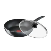 (店+)【Tefal 特福】爵士系列 30CM不沾深平底鍋+玻璃蓋