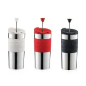 (店+)【Bodum】TRAVEL PRESS 濾壓式不鏽鋼隨行杯 350cc