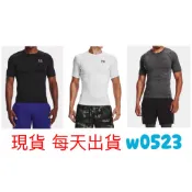 現貨 UNDER ARMOUR 男 短袖緊身衣 UA 運動排汗緊身衣 健身慢跑 黑白 1361518-001 100