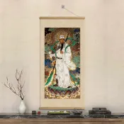 掛畫 裝飾畫 捲軸畫 背景畫 關聖帝君武財神關公掛畫 關羽畫像 書房招財 中式玄關客廳裝飾裝飾畫