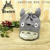 Zakkafe 日本宮崎駿 龍貓 TOTORO 化妝包/束口袋/小物包/小物袋 灰 《 日本原裝進口 》★ 夢想家精品生活家飾 ★