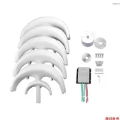 小型風力發電機帶控制器 清潔能源 燈籠型雙層-12v 5葉 最大1200W（白色）