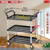 OL辦公生活用品 【嚴選現貨】康得倫 三層工作推車-專業型 KT-818F 多用途 手推車 工具車 置物車 送餐車 餐車 環保材質