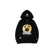 (店+)ASW9530XXH Aape 卡通字母印花休閒寬鬆連帽套頭衛衣 男女同款