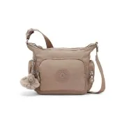 【KIPLING】『牛角包』（網路獨家款）淺棕褐色小巧多層側背包-GABBIE MINI 女包