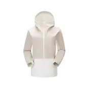 (店+)【CAMEL】CAMEL駱駝  城市戶外系列 運動休閒簡約連帽拼色  防水防風衝鋒衣 女款