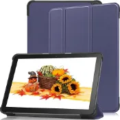 【比比昂】支持 Amazon Kindle Fire HD 8 2022 保護套 for Fire HD 8 Plus 保護殼【2022年發售 第12代&第10代】 通用保護殼 帶支架功能 保護殼 強力磁石 薄型 超輕 全面保護型 For Fire HD 8 保護套 2020年 第10代 Fire HD 8 Plus 用的智能平板電腦 保護殼 保護套 輕量 薄型 皮革 三折支架 自動休眠功能 202 2 年第 12世代&第10代 通用 保護套 TRkin (深藍色)