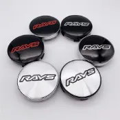 適用于4顆裝 改裝60MM RAYS 鋁圈蓋 塑料鋼圈蓋 輪轂中心蓋 輪轂蓋中心標