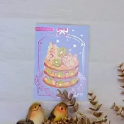 【生日卡】緞帶蛋糕系列_千層葡萄