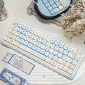 全球選品1館 生活百貨 新款藍旺旺Moa鍵帽機械鍵盤帽PBT68/87/108鍵夜魔個性
