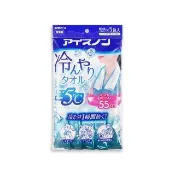 【日本白元】約-5°C戶外清爽消暑一次性掛脖用涼感濕巾5入/藍袋(大尺寸冰涼巾脖圍冷領巾包旅遊通勤運動巾)