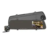 (店+)【路易視】GX6 GPS測速警報 雙鏡頭 後視鏡行車記錄器 1080P 贈記憶卡(後視鏡，行車記錄器，1080p)