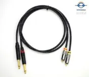 音響世界二館:Canare GS6線材 + Neutrik 6.3鍍金TS 單音Jack與自鎖式RCA頭(一米一對)