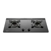 (全省安裝)林內雙口爐檯面式內焰玻璃瓦斯爐天然氣RB-N2601G-B-NG1 ★送陶板屋餐券1張