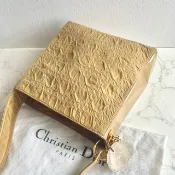 絕版中古包 Dior 米色金扣單肩包 側背包 古董包 托特包 復古包
