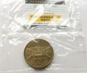 【滿300出貨】原裝塑封 澳大利亞1988年5元 國會大廈紀念幣 黃銅克朗硬幣38mm