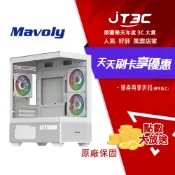 JT3C Mavoly 松聖 4070+ 海景房M-ATX機殼 白色 (含3顆ARGB風扇)