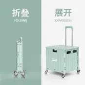 『HONEY精選』『免運』便攜輕便 買菜車 手推車 小拉車 折疊購物車 零食收納箱 戶外野炊擺攤車 小推車 傢用收納箱