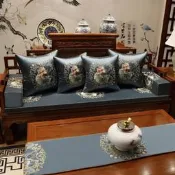 『開心樂購』紅木沙發坐墊新中式古典實木家具椅子墊子羅漢床墊子五件濤圈椅墊