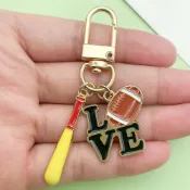 鑰匙扣棒球love橄欖球掛件熱銷包包運動飾品小禮物