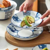 櫻之花 盤子 陶瓷盤 陶瓷碗 陶瓷 花邊盤子 造型盤子 水果碗 沙拉碗 沙拉盤 花邊碗 魚盤 菜盤 陶瓷盤子 陶瓷盆