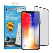 CITY BOSS For iPhone 11 / iPhone XR 霧面防眩鋼化玻璃保護貼-黑