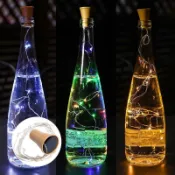 【源一商社】【太陽能酒瓶塞銅線燈串 】2米20燈led戶外防水創意聖誕婚慶裝飾彩燈