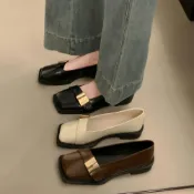 (店+)小皮鞋平底鞋低跟單鞋休閒鞋芭蕾鞋娃娃鞋樂福鞋圓頭低跟鞋內增高單鞋尖頭低跟鞋瑪莉珍真皮鞋裸色尖頭鞋氣墊軟底大尺碼防滑減壓鞋墊不磨腳久站舒適寬楦氣墊不咬腳顯瘦輕量好走拉長腿部減壓