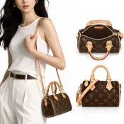 [小樹購] Louis Vuitton Nano Speedy Monogram帆布波士頓包(卡其)