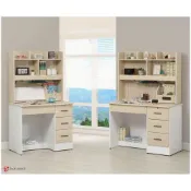 (店+)全台傢俱 BB-26 潮流橡木+白色   3尺 / 3.5尺書桌(全組/下座) 木心板 台灣出貨