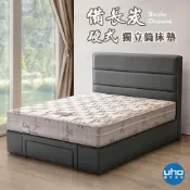 (店+)【UHO】台灣製 可訂製 Kailisi卡莉絲名床-2.4mm三線備長碳硬式獨立筒床墊(3.5尺單人/5尺雙人/6尺雙人加大)