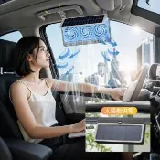 【ANTIAN】汽車清涼風扇吸吹一體 車載太陽能空氣排風扇 車用降溫空氣循環扇 換氣扇