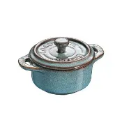 【STAUB】圓形烤盅陶缽10cm-綠松石/0.2L(德國雙人牌集團官方直營)