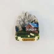 創意冰箱貼 收藏紀念 無痕 高檔創意禮物德國奧地利阿爾卑斯山旅遊紀念品創意立體木屋裝飾冰箱貼禮物