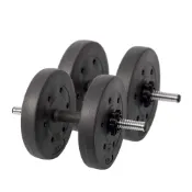 (店+)【ABSPORT】20KG 水泥槓片組合式啞鈴B款（10KG*2）／水泥槓片／啞鈴片／重量片／重量訓練／組合式槓鈴