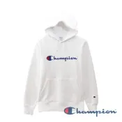 Champion 官方直營 男款- CHAMPION BASIC 草寫LOGO連帽TEE-白色（C3-Q102-010）