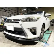 現貨 豐田TOYOTA 14-17年 大鴨 YARIS 直上 競速版 消光黑 前下巴 前鏟 前定風翼 前擾流板