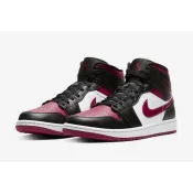 S.G Air Jordan 1 Mid Bred Toe 黑紅腳趾 籃球鞋 中筒 女鞋 554725-066
