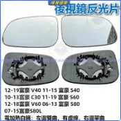 富豪 VOLVO S60 倒車鏡片 S40 V40 S80L XC60 後照鏡片 V60 C30 反光鏡片 後視鏡反光片