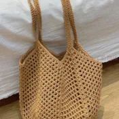 編織包 編織手提包 沙灘 草包 草編包 渡假慵懶托特新款休閒海邊沙灘單肩包包草編手工大容量度假編織鏤空包包 V7S12