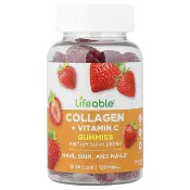 【iHerb】Lifeable, 膠原蛋白 + 維生素 C 軟糖，天然草莓味，60 粒軟糖