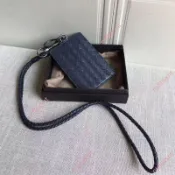 上新#羊皮編織工作證豎款 員工卡套證件 真皮bv胸卡掛繩男女 民航工牌掛脖 證件夾 證件套掛繩 證件卡套 證件卡夾